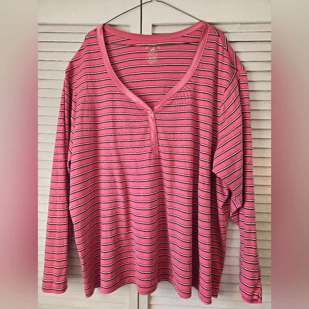 Pink Striped Women's Top